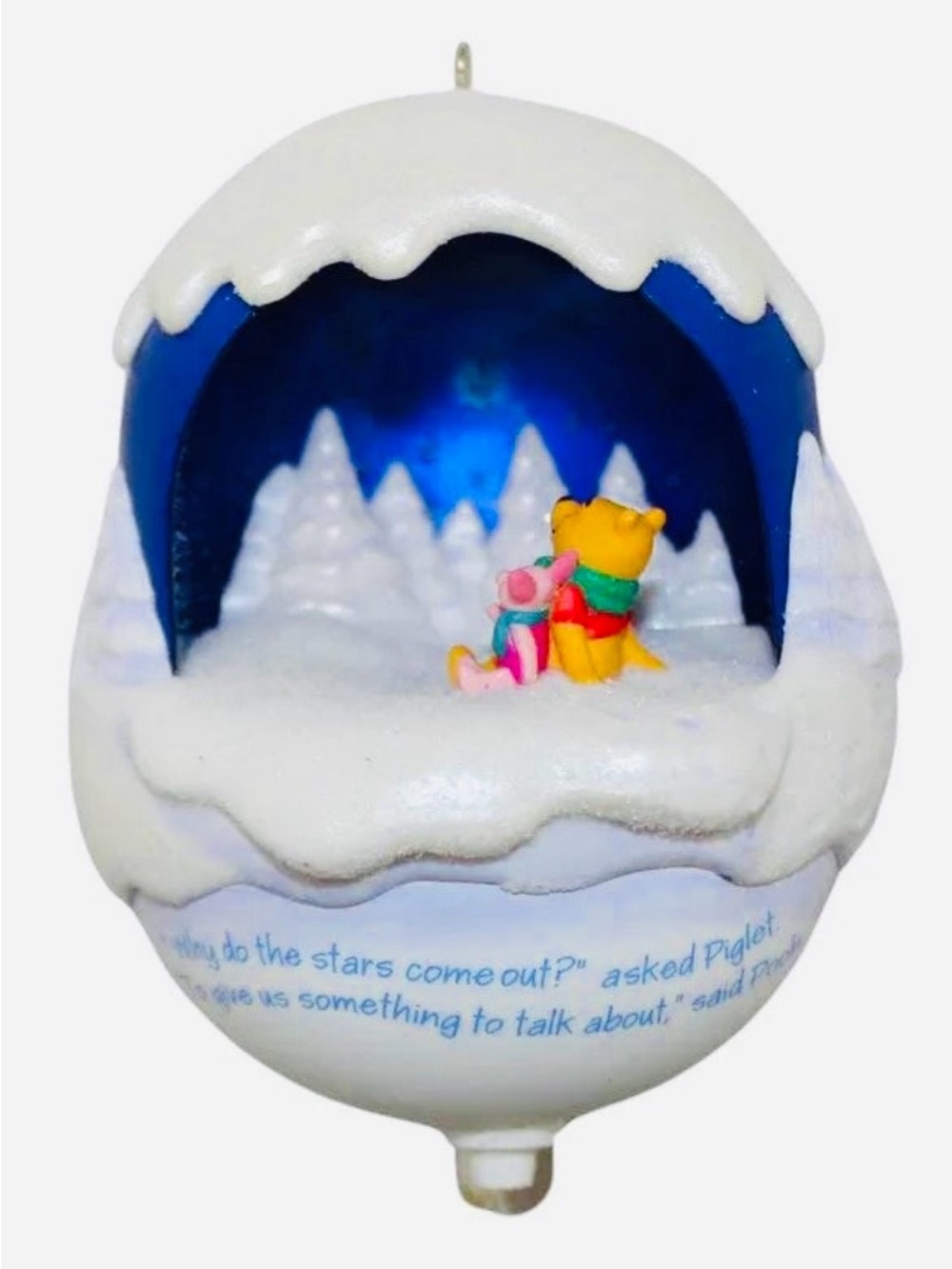 2004 Sharing the Stars Disney Winnie the Pooh Snowy Night Ornament